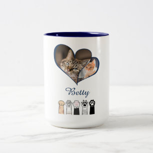 Personalized Cat Photo Mug with Custom Name