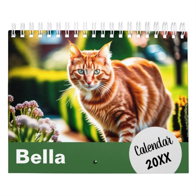 Personalized Cat Photos Pet Year Create Your Own Calendar (Cover)