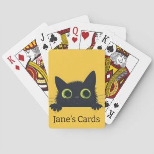 Personalized cat playing cards, cards