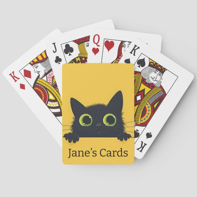 Personalized cat playing cards, playing cards (Back)
