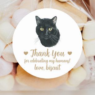 Personalized Cat Wedding Favour Stickers