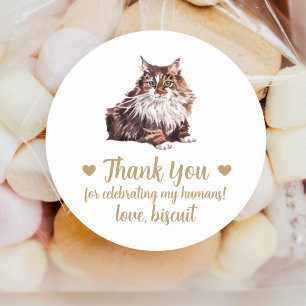 Personalized Cat Wedding Favour Stickers