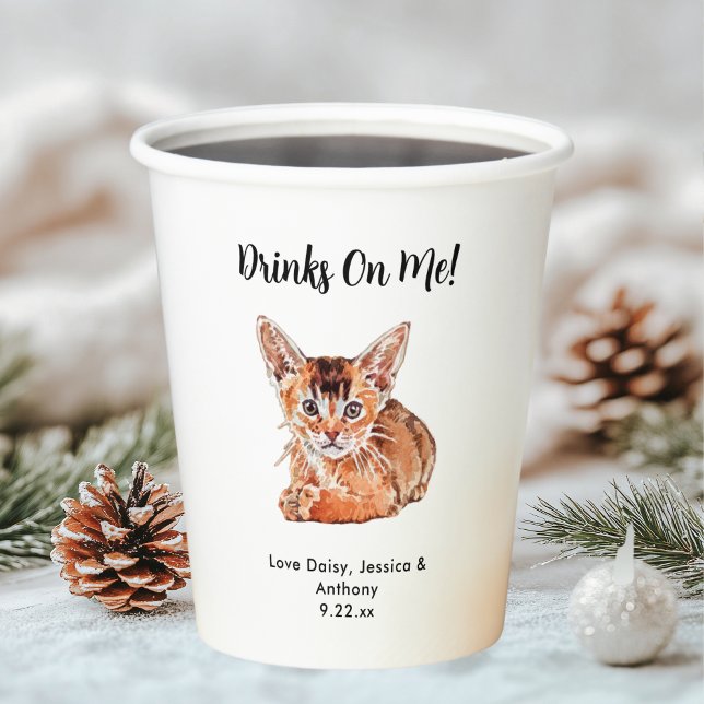Personalized Cat Wedding Paper Cups (Creator Uploaded)