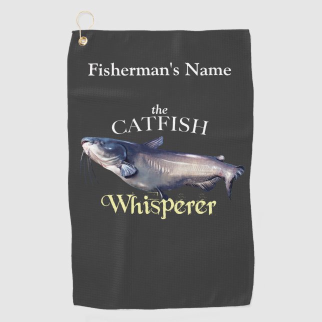Personalized Catfish Whisperer Fishing Towel (Front)