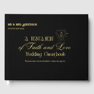 Personalized Catholic Bible Wedding Guestbook
