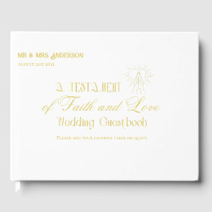 Personalized Catholic Bible Wedding Guestbook