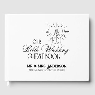 Personalized Catholic Bible Wedding Guestbook