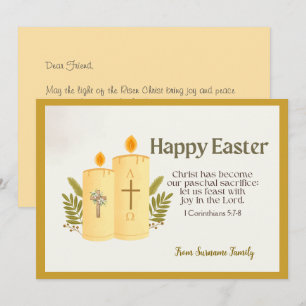 Personalized Catholic Easter Holiday Card