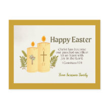 Personalized Catholic Easter Season Postcard