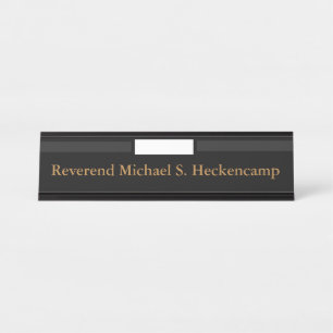 Personalized Catholic Priest Clergy Desk Name Plate