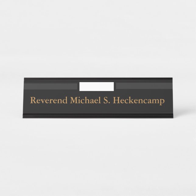Personalized Catholic Priest Clergy Desk Name Plate (Front)