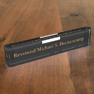 Personalized Catholic Priest Clergy Name Plate