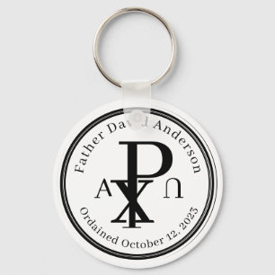 Personalized Catholic Priest Ordination Keychain