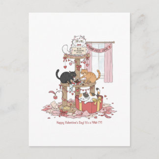 Personalized Cat's Meow Valentine's Day Postcard