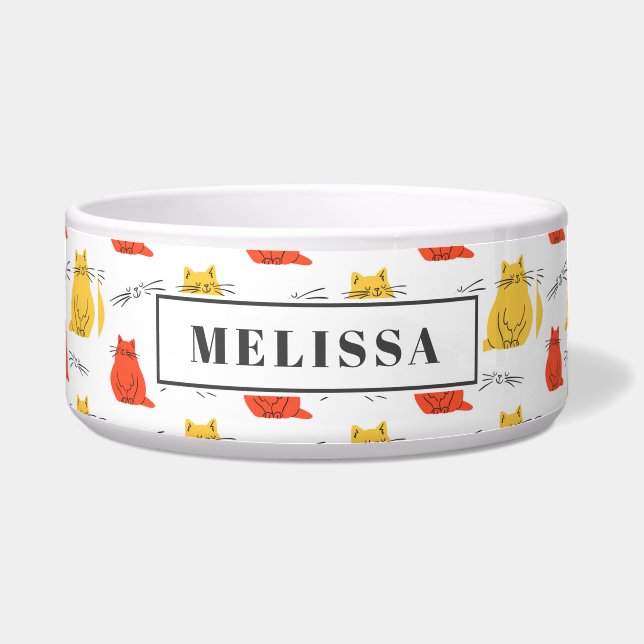 Personalized Cats Pattern Orange Yellow (Front)