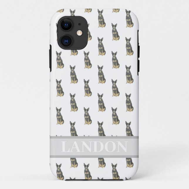 Personalized Cattledog Heeler (Blue Black Tan)  Case-Mate iPhone Case (Back)