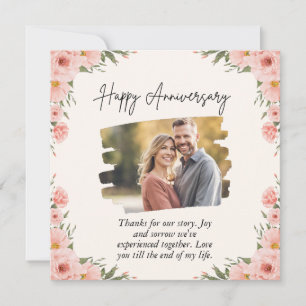Personalized Celebrate Wedding Anniversary Holiday Card