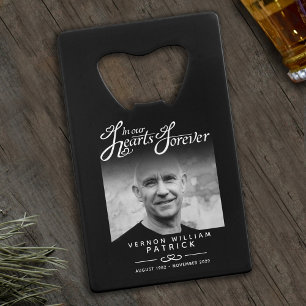 Personalized Celebration of Life Favour Credit Card Bottle Opener