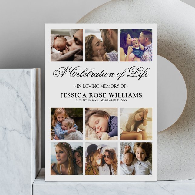 Personalized Celebration of Life Funeral Invitation (Creator Uploaded)