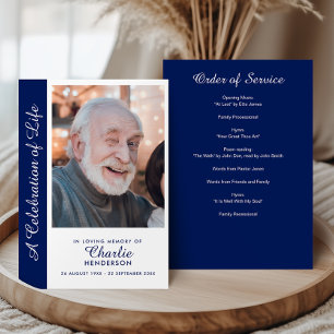 Personalized Celebration of Life Photo Memorial Program