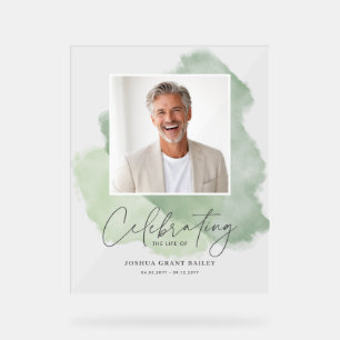 Personalized Celebration of Life Sign Modern Photo