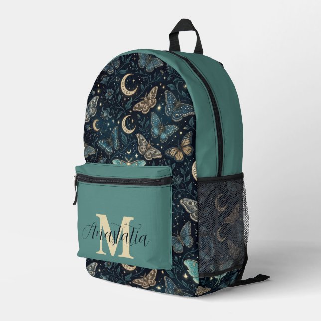 Personalized Celestial Butterfly Backpack (Back Corner Right)