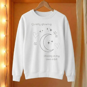Personalized Celestial Design White Sweatshirt