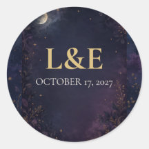 Personalized Celestial Gothic Wedding Favour Stick