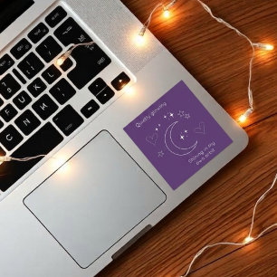 Personalized Celestial Moon & Stars Laptop Sticker