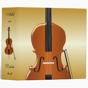 Personalized Cello Design Binder