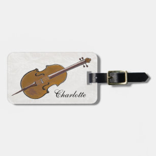 Personalized cello musical instrument or luggage tag