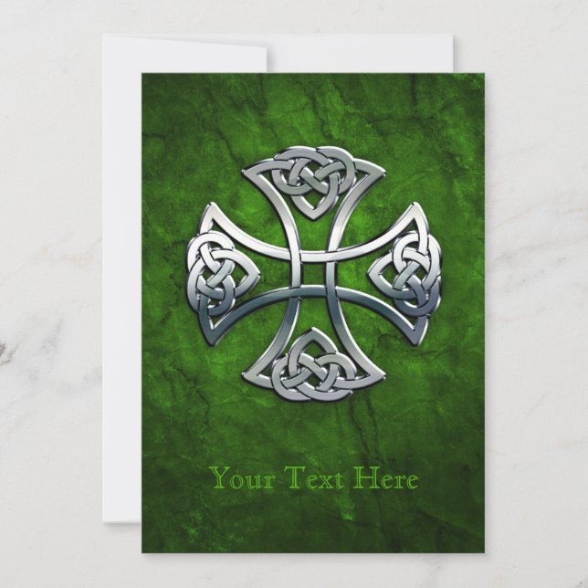 Personalized Celtic Cross Invitation (Front)