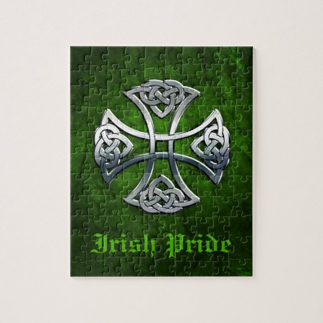 Personalized Celtic Cross Jigsaw Puzzle (Vertical)