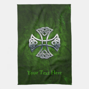 Personalized Celtic Cross Kitchen Towel