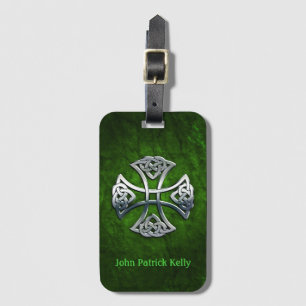 Personalized Celtic Cross Luggage Tag
