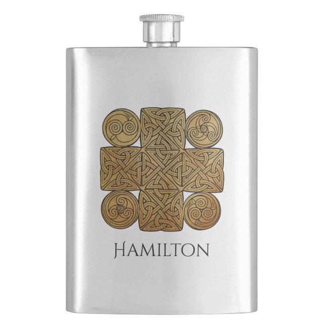 Personalized Celtic Knotwork Classic Flask (Front)