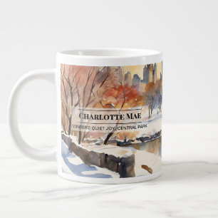 Personalized Central Park Snow Scene Mug – Elegant