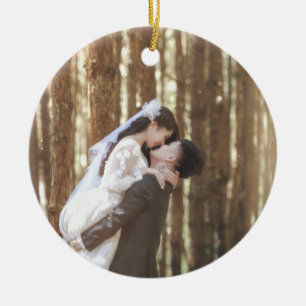 Personalized Ceramic Circle Ornament 