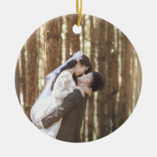 Personalized Ceramic Circle Ornament