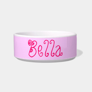 Personalized Ceramic Dog Bowl Female Names Bella