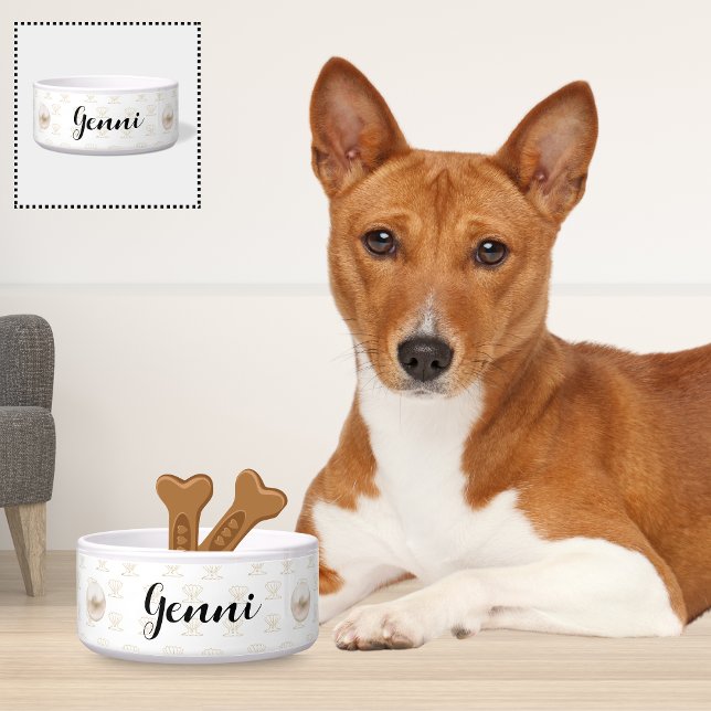 Personalized Ceramic Pet Bowls: Elegant & Large (Personalized Ceramic Pet Bowls: Elegant & Large)