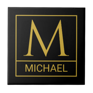 Personalized Ceramic Tile with Initial & Name