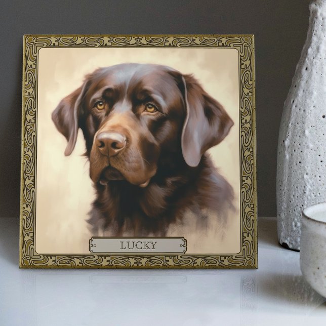 Personalized Ceramic Tile with Your Pet's Portrait (Creator Uploaded)