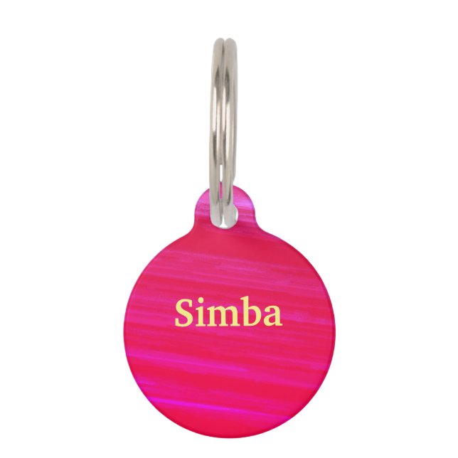 Personalized Cerise Pet Tag (Front)