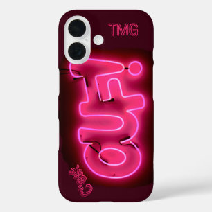 Personalized C'est Ouf! {It's Crazy!) Neon Pink iPhone 16 Case