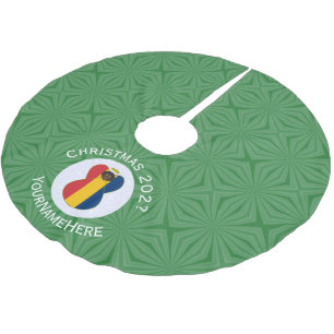 Personalized Chadian Angel Christmas Flag  Brushed Polyester Tree Skirt