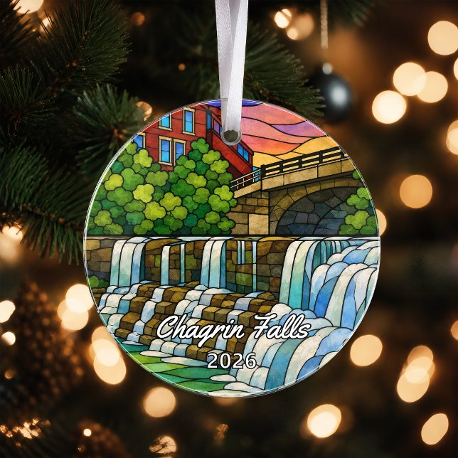 Personalized Chagrin Falls Acrylic Ornament, Custo Ornament (Creator Uploaded)