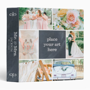 PERSONALIZED CHALK COLLAGE SCRAPBOOK BINDER