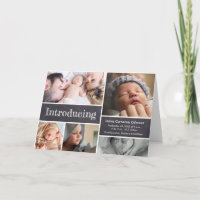 Personalized Chalk Introducing Baby Photo Collage