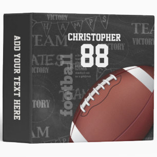 Personalized Chalkboard American Football Binder